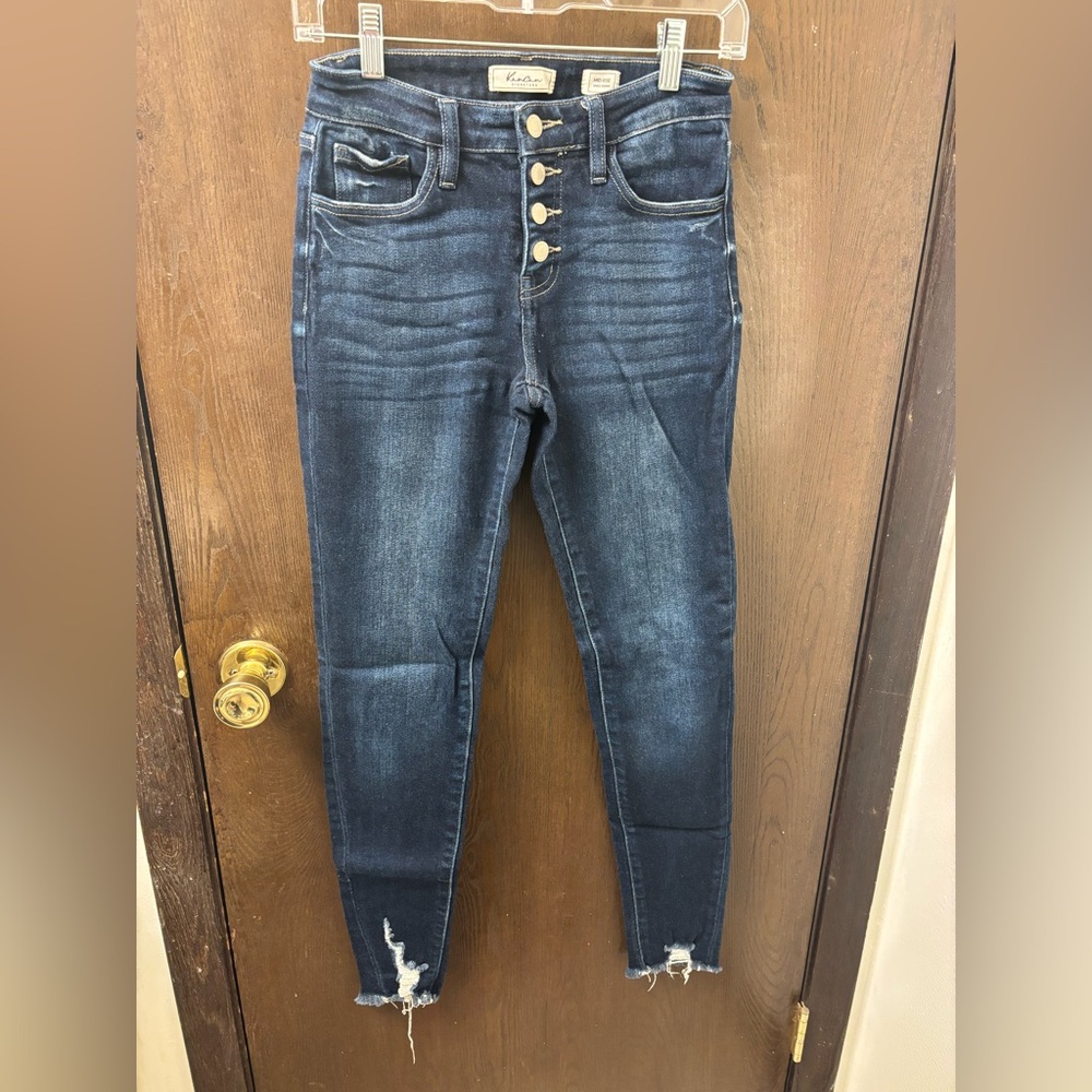 Women's High-Waisted Blue Jeans